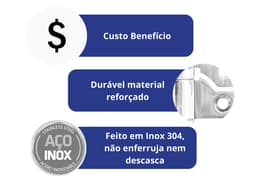 Dobradiça Sobrepor De Encaixe Rápido Inox Escovado Kit 3 Peças Cerrata - miniatura 4