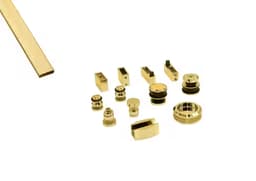 Kit Porta de Correr para Box de Banheiro 2 Metros, Inox Polido Dourado,F1 Ellegance, Sistema Deslizante - miniatura 1