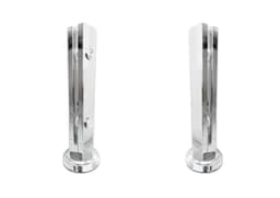 Coluna Torre Inox Guarda Corpo Pinça Sacada Piscina 40 Cm Para Vidro, Base Redonda, Acabamento Polido	 - miniatura 1