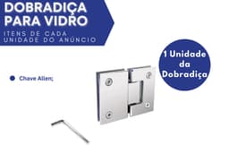 Dobradiça Porta De Vidro Aço Inox Vidro/Vidro, Semi Automático Cerrata - miniatura 3
