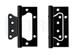 Dobradiça Sobrepor De Encaixe Rápido Preto Inox Para Porta Kit 3 Peças Cerrata - miniatura 2