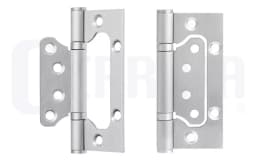 Dobradiça Sobrepor De Encaixe Rápido Inox Escovado Kit 3 Peças Cerrata - miniatura 2