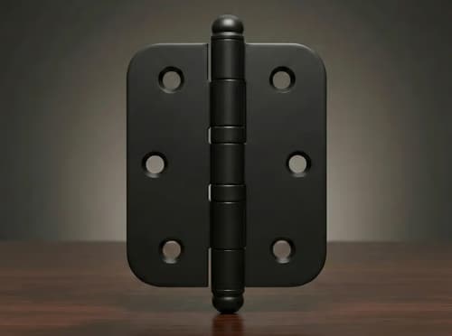 Kit 3 Unidades Dobradiça Aço Preto Com Aneis Movimento Suave Raio 16 Cerrata
