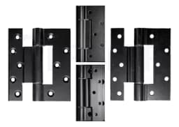 Kit 3 Und. Dobradiça Encaixe Preto Porta Alumínio Cerrata - miniatura 2