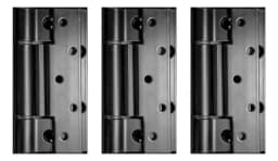 Kit 3 Und. Dobradiça Encaixe Preto Porta Alumínio Cerrata - miniatura 1