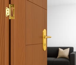 Dobradiça Sobrepor De Encaixe Rápido Dourado Inox Para Porta Kit 3 Peças Cerrata - miniatura 1