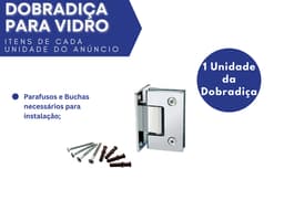 Dobradiça Porta De Vidro Aço Inox Vidro/Alvenaria, Polido, Semi Automático Cerrata - miniatura 4