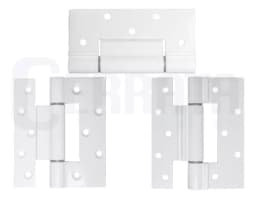 Kit 3 Und. Dobradiça Encaixe Branco Porta Alumínio Cerrata - miniatura 2