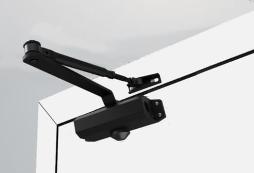 Mola Aérea Hidráulica para Porta, Fechador Automático com Regulagem de Força e Velocidade, Força 1 25-45 Kgs Preto
