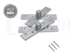 Dobradiça Pivotante Inox para Porta Com Esfera Abertura Suave Até 250kg - miniatura 1