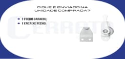 Fecho Trinco Caracol Meia Lua Japones Branco Para Janela Cerrata - miniatura 4